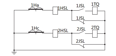 JSL-22繼電器構成的去分流操作機構的保護原理圖